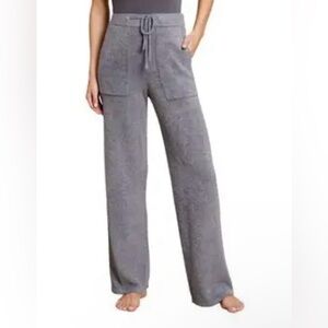 Barefoot Dreams CozyChic Lite Patch Pocket Long Pants Steel Blue Womens Small